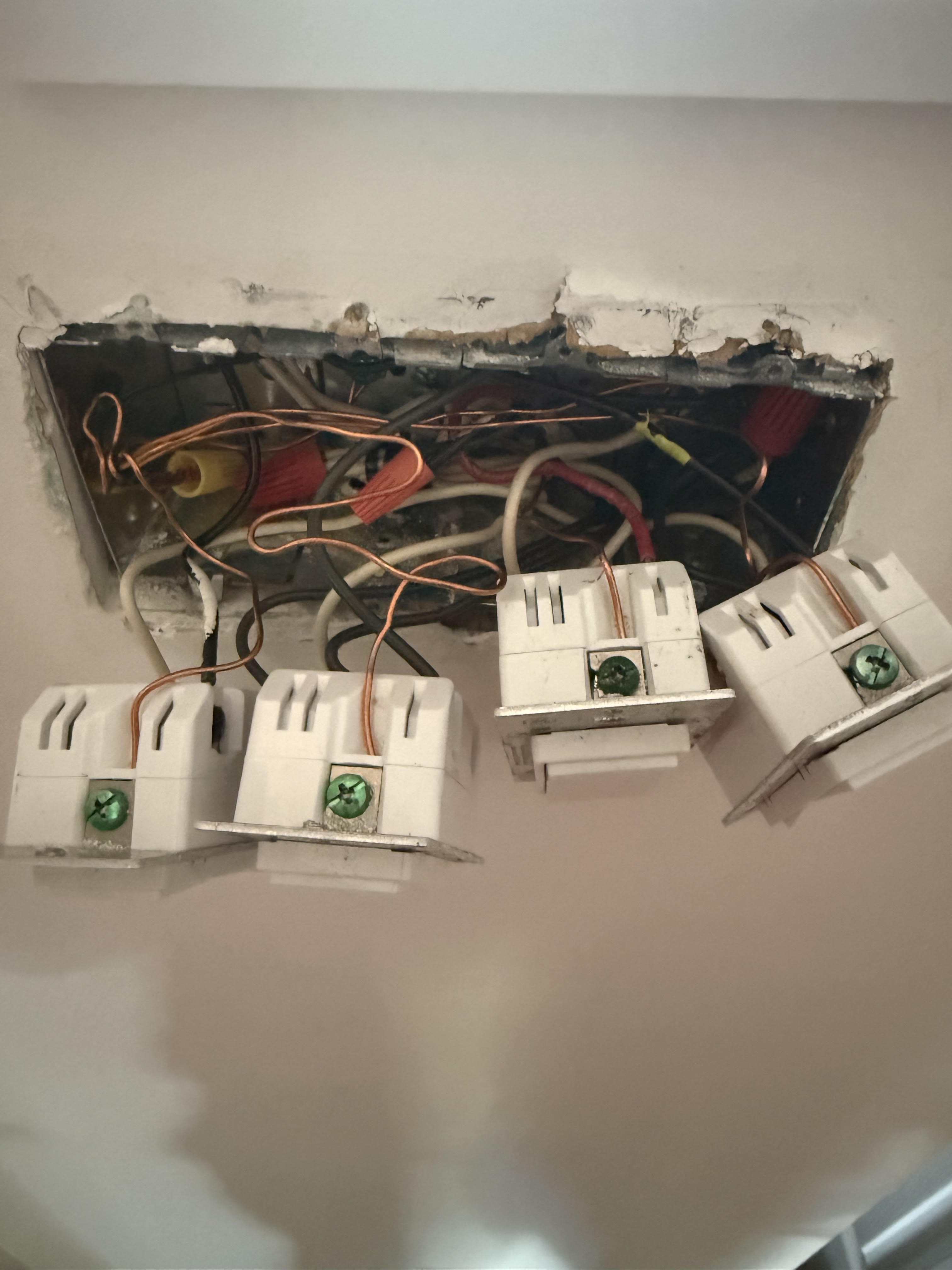 Smart switches installed neatly with labeled plate